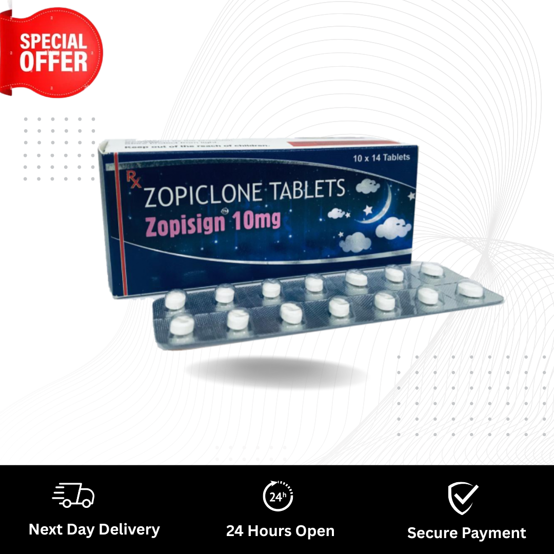 Buy Zopisign Zopiclone 10mg tablets online in UK with next day delivery
